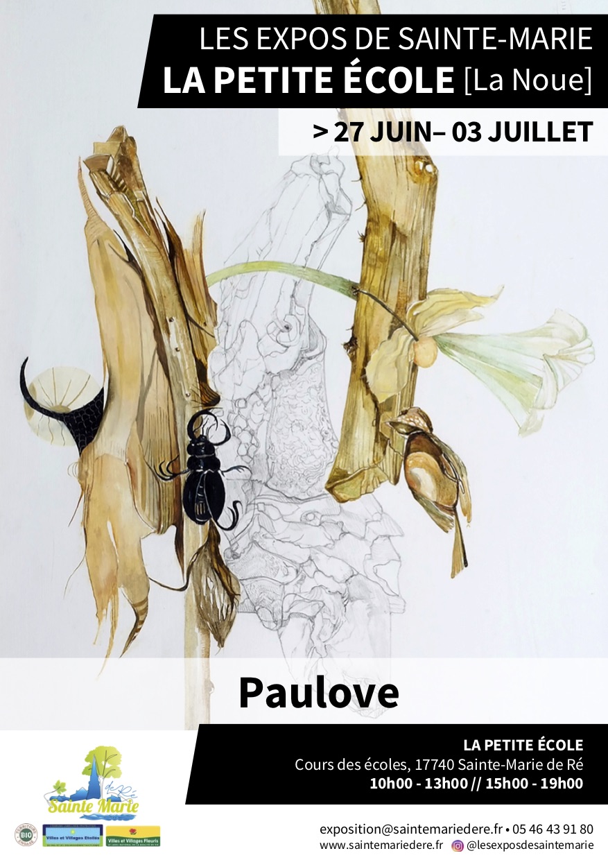 Paulove à la Galerie La petite école à Sainte-Marie-de-Ré.