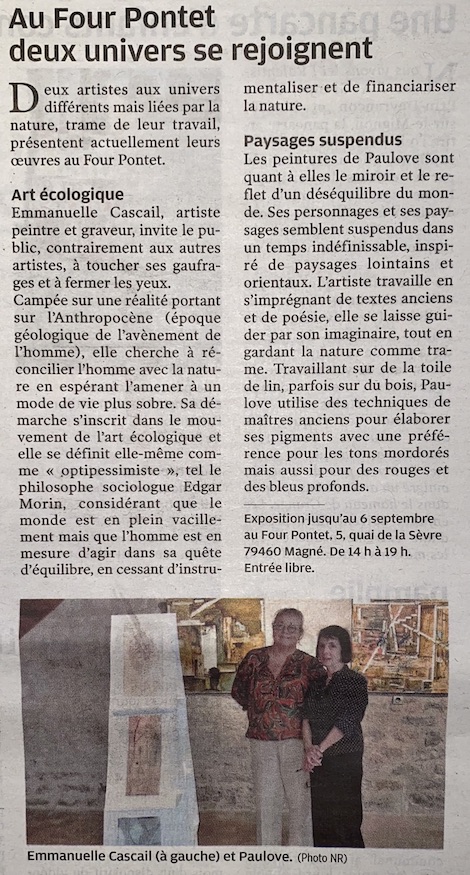 La Nouvelle République parle de Paulove