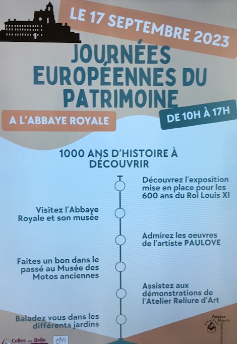 Paulove dans la Salle du Pilier de l’Abbaye de Celles sur Belle pour la Journée du Patrimoine.